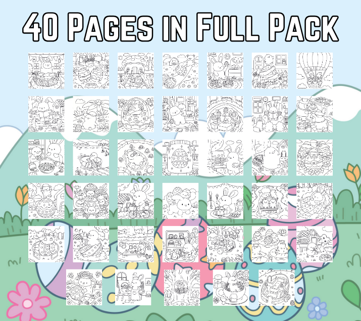 Easter Vibes Printable Coloring Pages